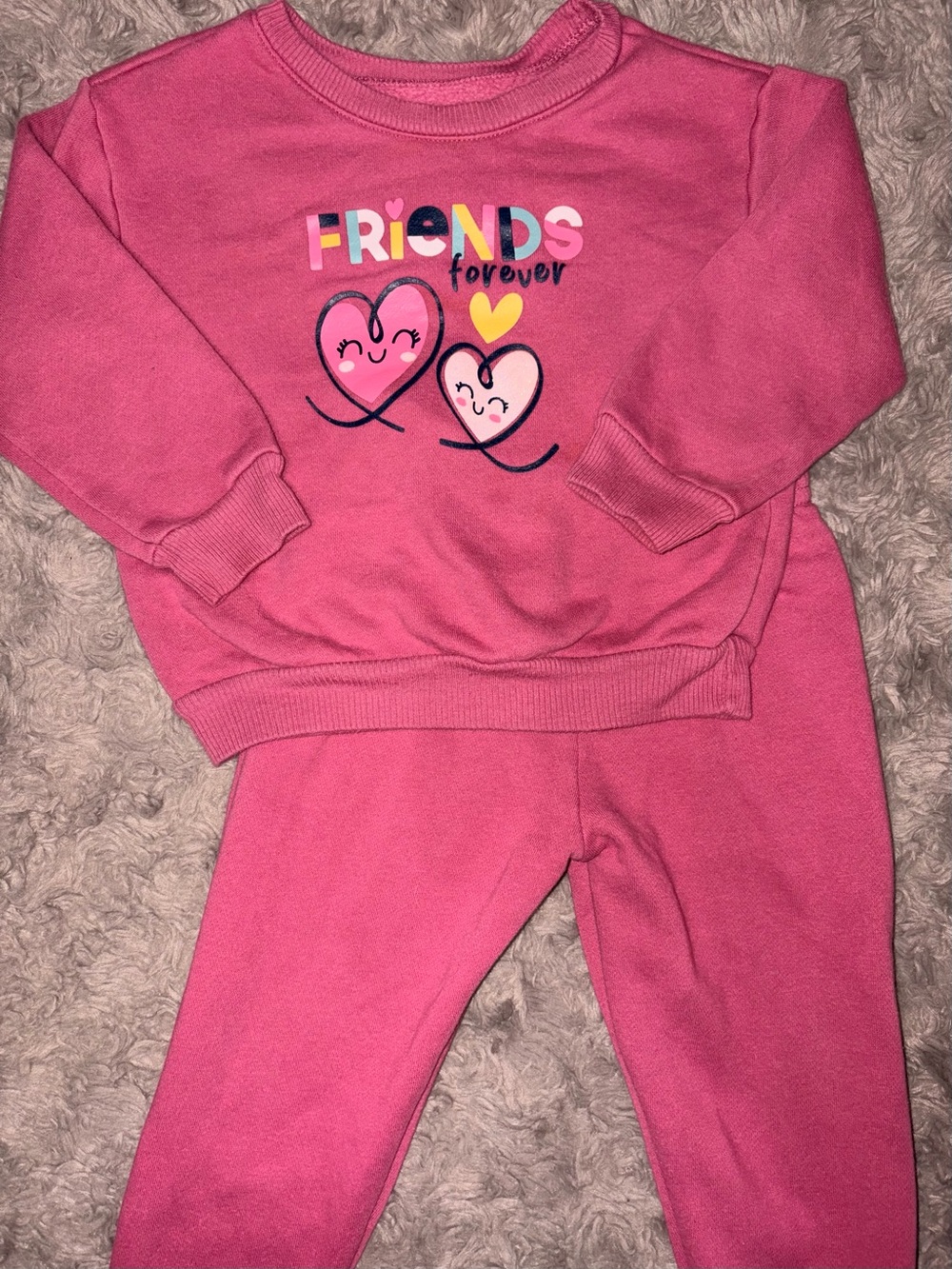 Garanimals Pink 'Friends Forever' Heart Sweatshirt & Joggers Set
